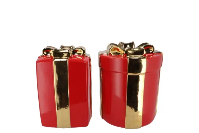 JOY JOLLY RED VASE PRESENT 16X20CM - afbeelding 1