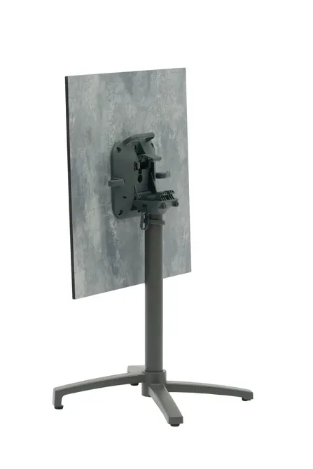 Julia HPL bistro table 70x70cm grey omhoog zijkant, SenS-Line, tuincentrumoutlet.com