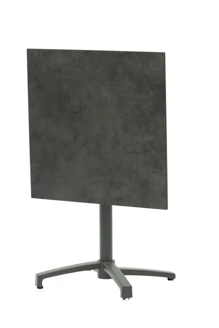 Julia HPL bistro table 70x70cm grey omhoog voorkant, SenS-Line, tuincentrumoutlet.com