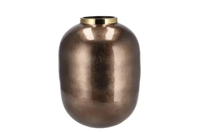 JULIE SCOTTISH GREEN VASE FLOWER IRON 28X28X36CM, Daan Kromhout, tuincentrumoutlet.com