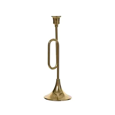 Kandelaar alu l12b12h34cm goud, decoris, tuincentrumoutlet.com