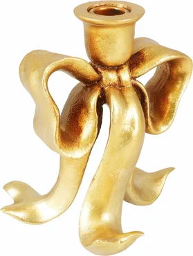 KANDELAAR STRIK GOUD 17CM