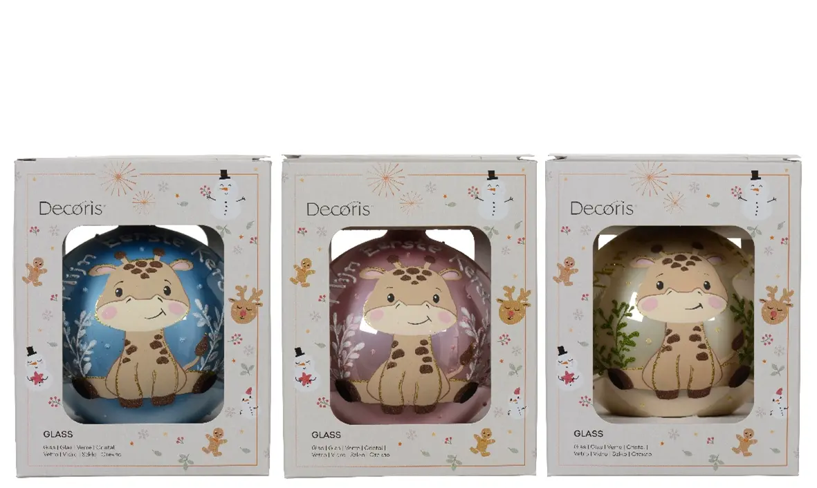 Kerstbal glas d10cm a3