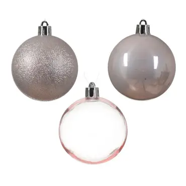 Kerstbal kunststof d6cm prz 25st1, Decoris, tuincentrumoutlet