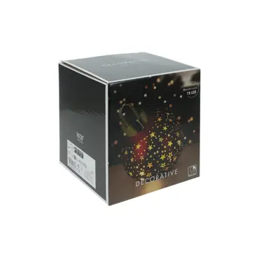 KERSTBAL MET LED 15CM MAT ROOD - afbeelding 2
