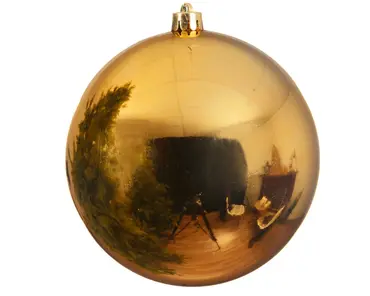 Kerstbal plc d25cm glans lichtgoud, Decoris, tuincentrumoutlet