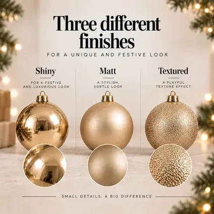 Kerstbal plc d8cm goud 46st, mica decorations, tuincentrumoutlet.com