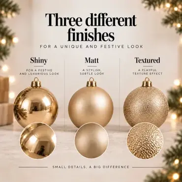 Kerstbal plc d8cm goud 46st, mica decorations, tuincentrumoutlet.com