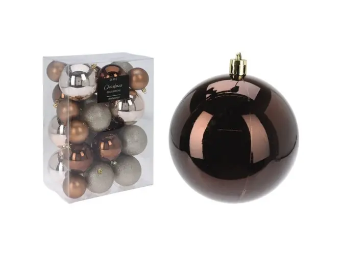 KERSTBAL SET26 AMBER, Koopman, tuincentrumoutlet.com