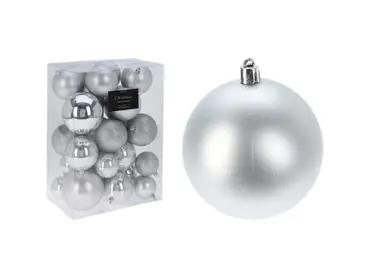 KERSTBAL SET26 ZILVER, Koopman, tuincentrumoutlet.com