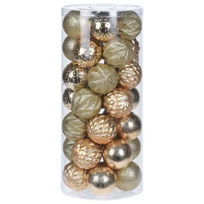 KERSTBALLEN 6CM SET35 GOUD, Koopman, tuincentrumoutlet