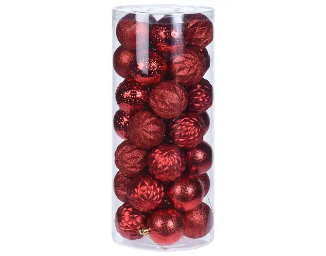 KERSTBALLEN 6CM SET35 ROOD, Koopman, tuincentrumoutlet