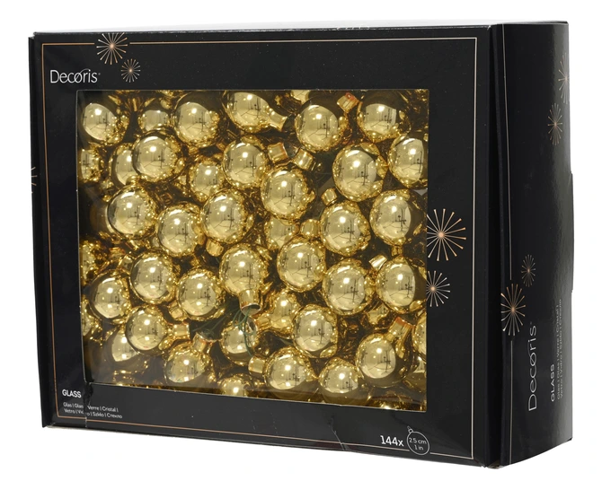 Kerstballen op draad glas shiny - afbeelding 1