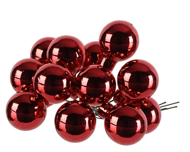 Kerstballen op draad glas shiny - afbeelding 2