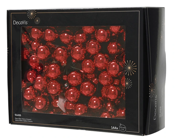 Kerstballen op draad glas shiny - afbeelding 2