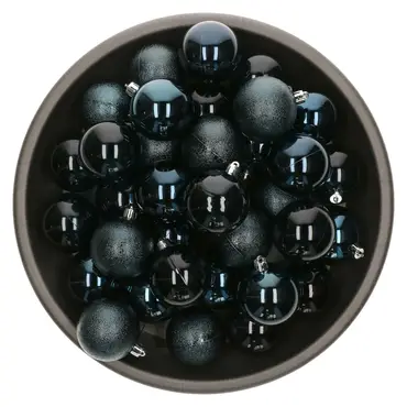 Kerstbalmix plc d6cm 25st nachtblw1, Decoris, tuincentrumoutlet