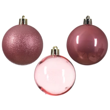 Kerstbalmix plc d6cm 25st rose 3, Decoris, Tuincentrum Outlet