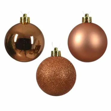 Kerstbalmix plc d6cm 30st rd koper2, Decoris, tuincentrumoutlet