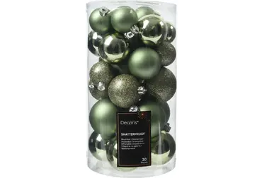 Kerstbalmix plc d6cm 30st rsmrn, Decoris, tuincentrumoutlet.com