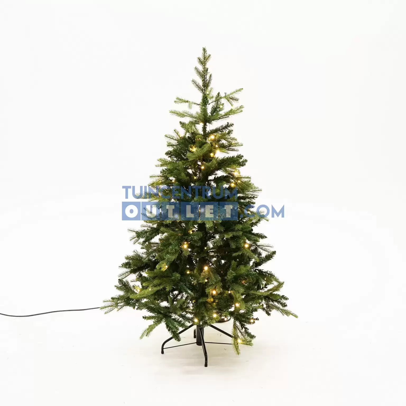 Kerstboom Brampton LED h120 d86 cm - groen - Tuincentrum
