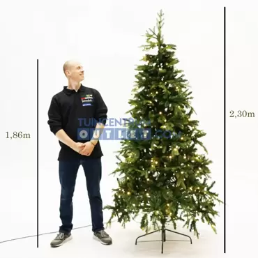 Brampton kerstboom led slim groen h230xd132 cm tuincentrumoutlet.com