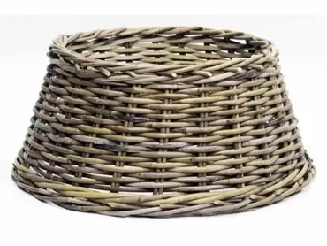 Kerstboomhuls rotan Antique Grey d75h20cm