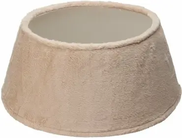 KERSTBOOMROK 55CM FAUX FUR BEI - afbeelding 1
