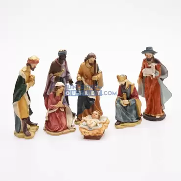 Kerstgroep 7 figuren h20cm, Kaemingk, www.tuincentrumoutlet.com