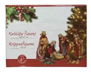 Kerstgroep 8 figuren 12 cm - afbeelding 2