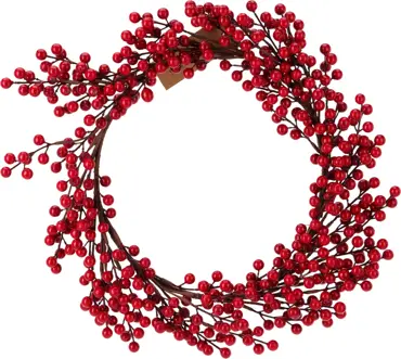 KERSTKRANS MET BESSEN ROOD, koopman, tuincentrumoutlet.com