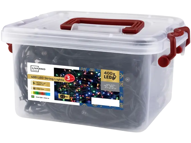 Kerstlampjes 400 led fairy lights coloured light - afbeelding 1