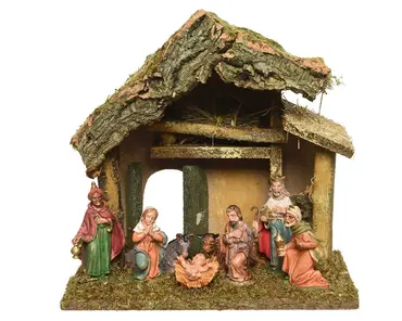 Kerststalset poly 8 figuren h26cm, Decoris. tuincentrumoutlet