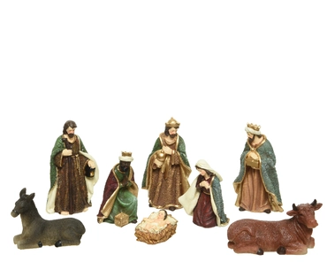 Kerststalset poly 8 figuren mlt 8st, kaemingk, tuincentrumoutlet