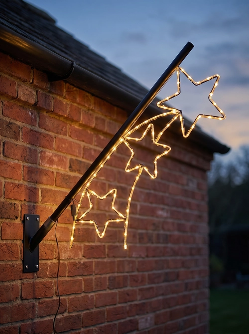 Kerstverl.falling stars 40x110cm ip44 sfeer, Twinkle Pole, tuincentrumoutlet.com