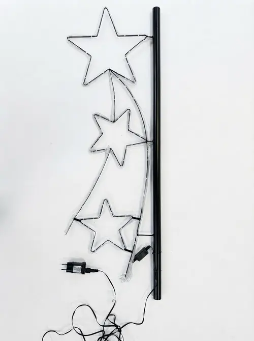 Kerstverl.falling stars 40x110cm ip44 detail, Twinkle Pole, tuincentrumoutlet.com