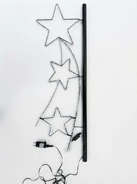Kerstverl.falling stars 40x110cm ip44 detail, Twinkle Pole, tuincentrumoutlet.com