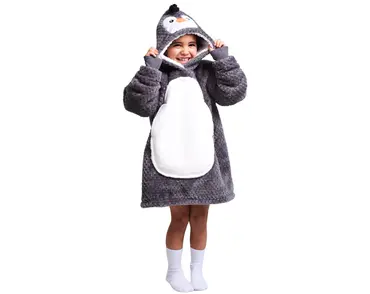 Knuffel hoodie 3-6 jaar pinguin, Breba Trading, tuincentrumoutlet.com