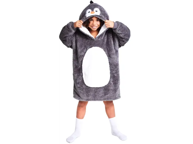 Knuffel hoodie 7-12 jaar pinguin, Breba Trading, tuincentrumoutlet.com