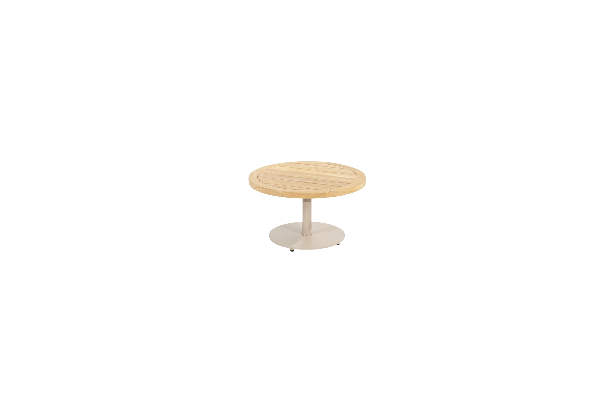 Koffietafel Volta 60 Latte Teak Rond 4SO Tafel Buiten Tuintafel Taupe 4 Seasons Outdoor afbeelding