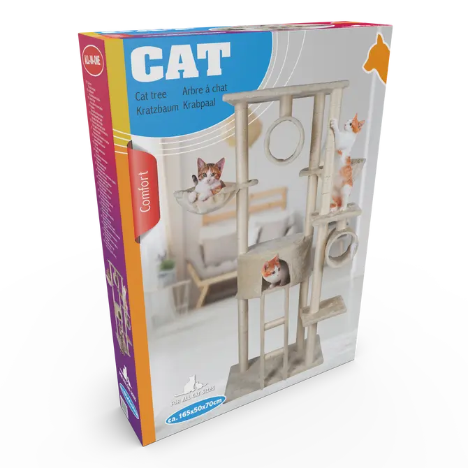 Krabpaal pet comfort 165x50x70cm beige verpakking, EBI, tuincentrumoutlet