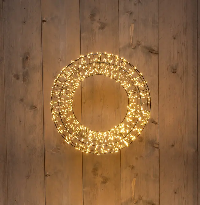 KRANS METAAL 1440LED FLASH IP44 TRAFO MET TIMER EN DIMMER 48X10CM CLASSIC WARM, ANNA'S collection. tuincentrumoutlet.com