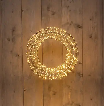 KRANS METAAL 1440LED FLASH IP44 TRAFO MET TIMER EN DIMMER 48X10CM CLASSIC WARM, ANNA'S collection. tuincentrumoutlet.com