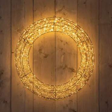 KRANS METAAL 2400LED FLASH IP44 TRAFO MET TIMER EN DIMMER 70X12CM CLASSIC WARM, ANNA'S collection. tuincentrumoutlet.com