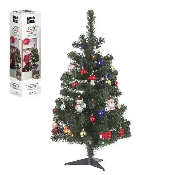 Kerstboom en deco 30l d50h90cm grn, black box trees, tuincentrumoutlet