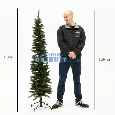 Kunstkerstboom Pencil Pine h180 cm groen www.tuincentrumoutlet.com