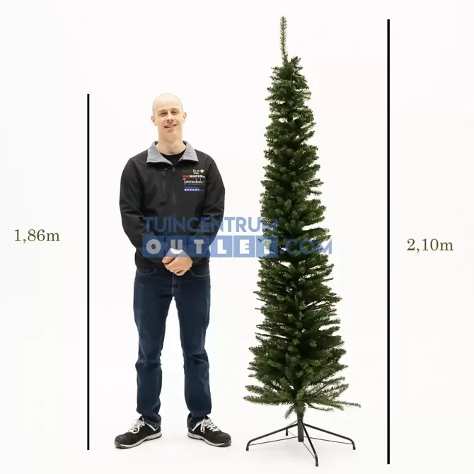 Kerstboom Pencil pine h210cm groen www.tuincentrumoutlet.com