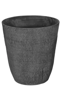 Kunststof pot rond asch stone - L - afbeelding 1