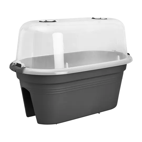 Kweekhuis green basics balkon l55cm living black schuin, Elho, tuincentrumoutlet