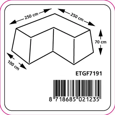 Cantonic hoes l-vorm afmetingen, Eurotrail hoezen, tuincentrumoutlet.com