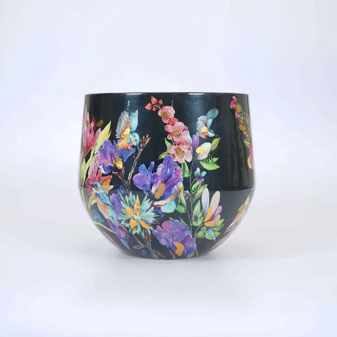 Lammie Exclusieve Collectie Pot midnight bloom d28h25cm - afbeelding 1
